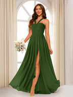 Bellamy Olive Green front view bridesmaid dress