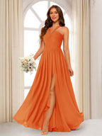 Bellamy Orange front view bridesmaid dress