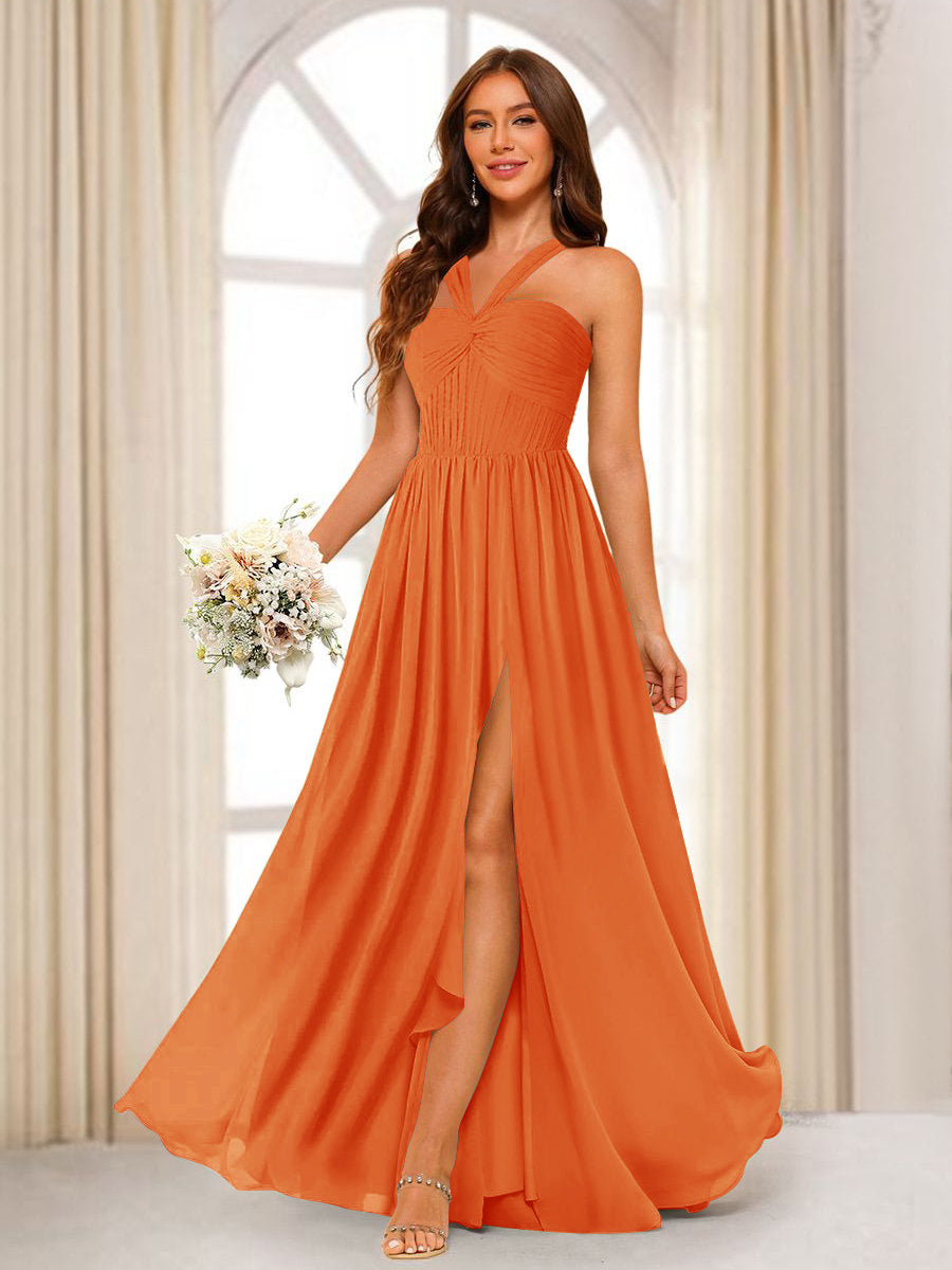 Bellamy Orange front view bridesmaid dress