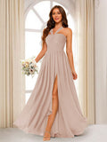 Bellamy Peach front view bridesmaid dress