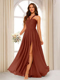 Bellamy Rust front view bridesmaid dress