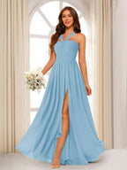 Bellamy Sky Blue side view bridesmaid dress