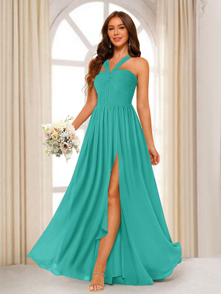 Bellamy Turquoise back view bridesmaid dress