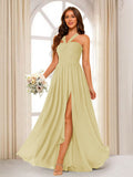 Bellamy Yellow front view bridesmaid dress