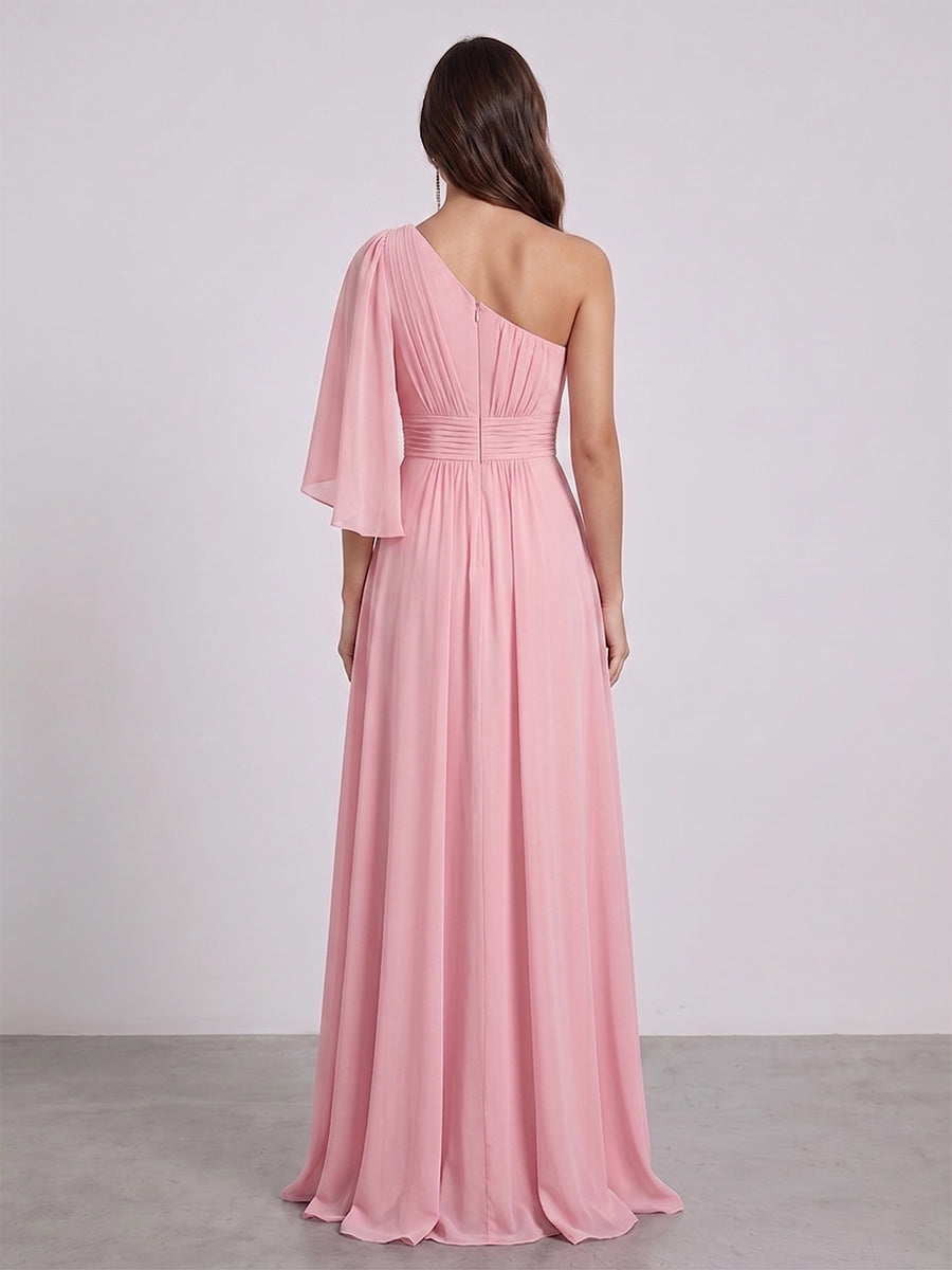 Isolde Moon Rose Pink back view wedding guest dress