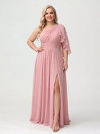 Vesper Rose Pink front view wedding guest dress