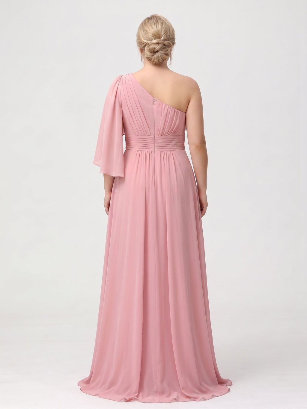Vesper Rose Pink back view wedding guest dress