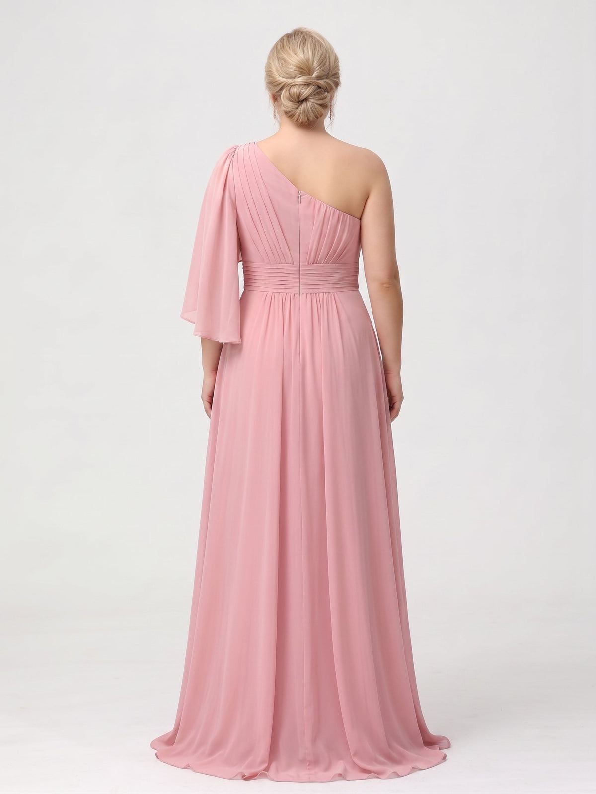 Vesper Rose Pink back view wedding guest dress