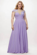 Elegant A Line Sweep Brush Train Chiffon Bridesmaid Dress CB0248PS Bridesmaid Dress