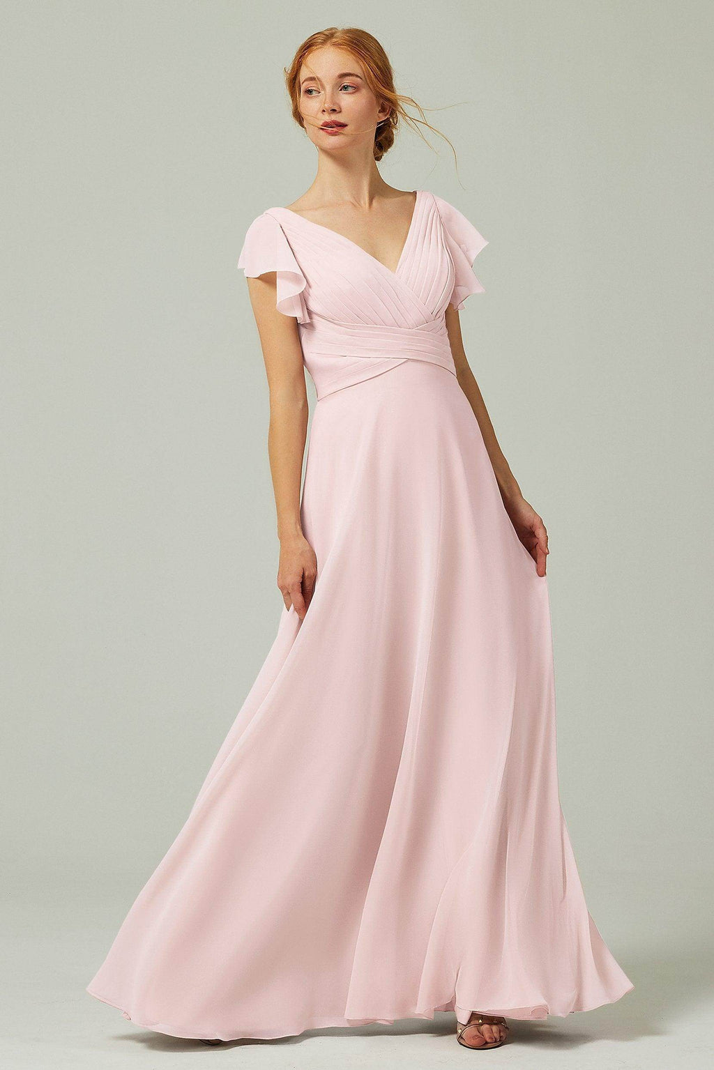 Elegant A Line Floor Length Chiffon Bridesmaid Dress Bridesmaid Dress