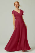 Elegant A Line Floor Length Chiffon Bridesmaid Dress Bridesmaid Dress
