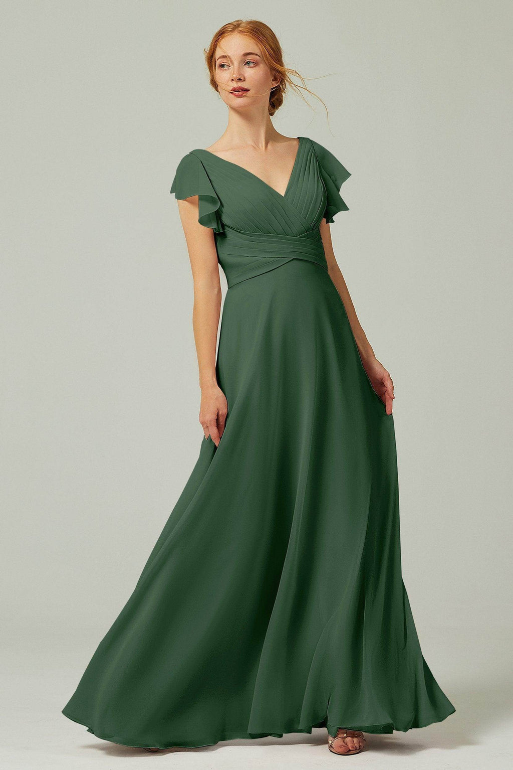 Elegant A Line Floor Length Chiffon Bridesmaid Dress Bridesmaid Dress