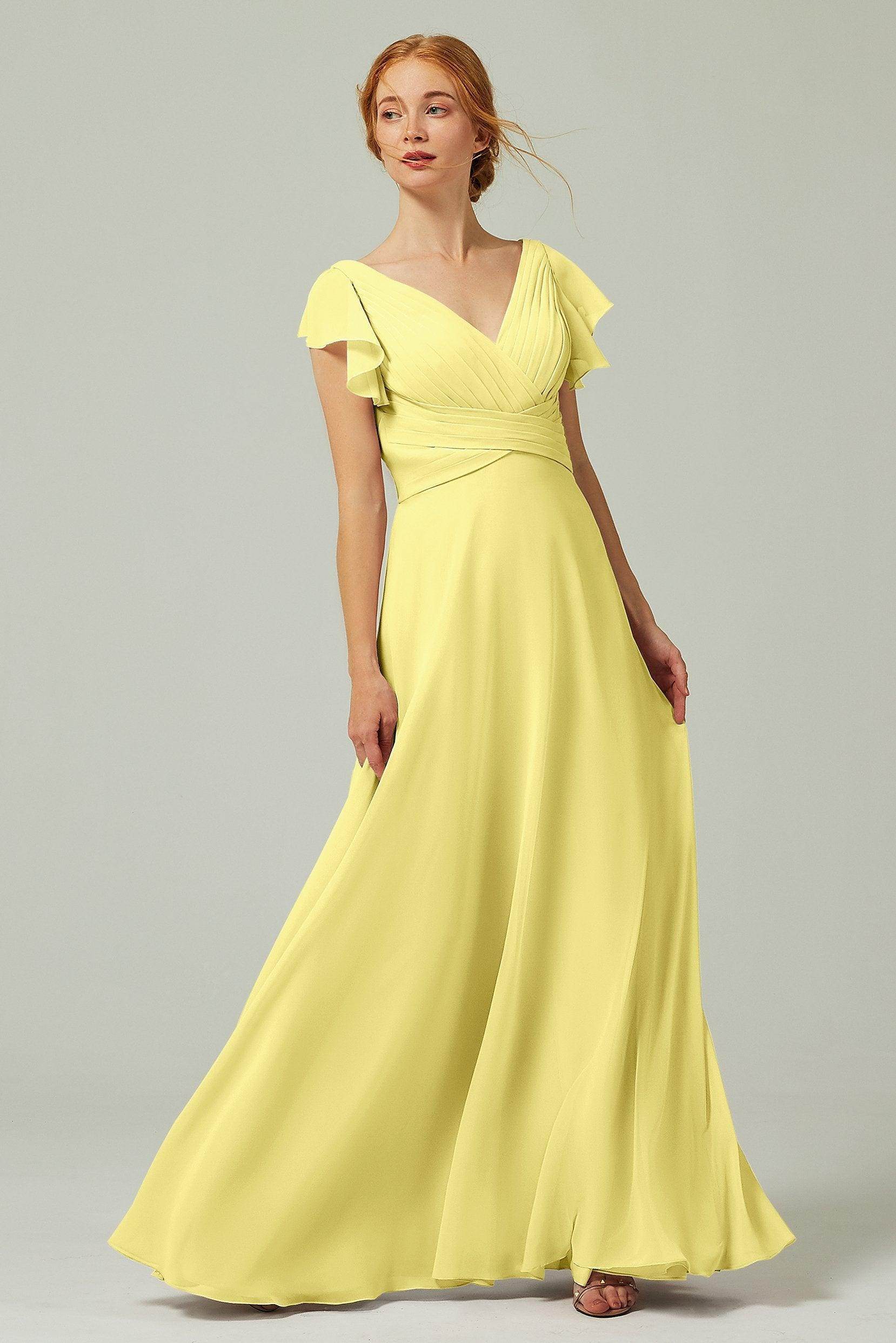 Elegant A Line Floor Length Chiffon Bridesmaid Dress Bridesmaid Dress