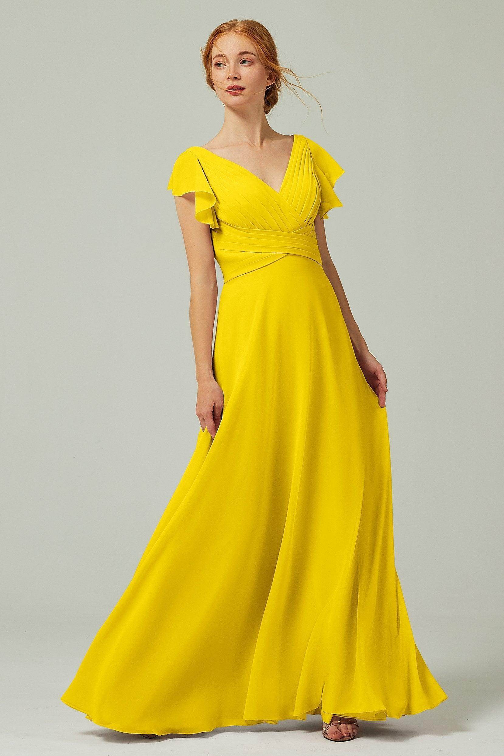 Elegant A Line Floor Length Chiffon Bridesmaid Dress Bridesmaid Dress