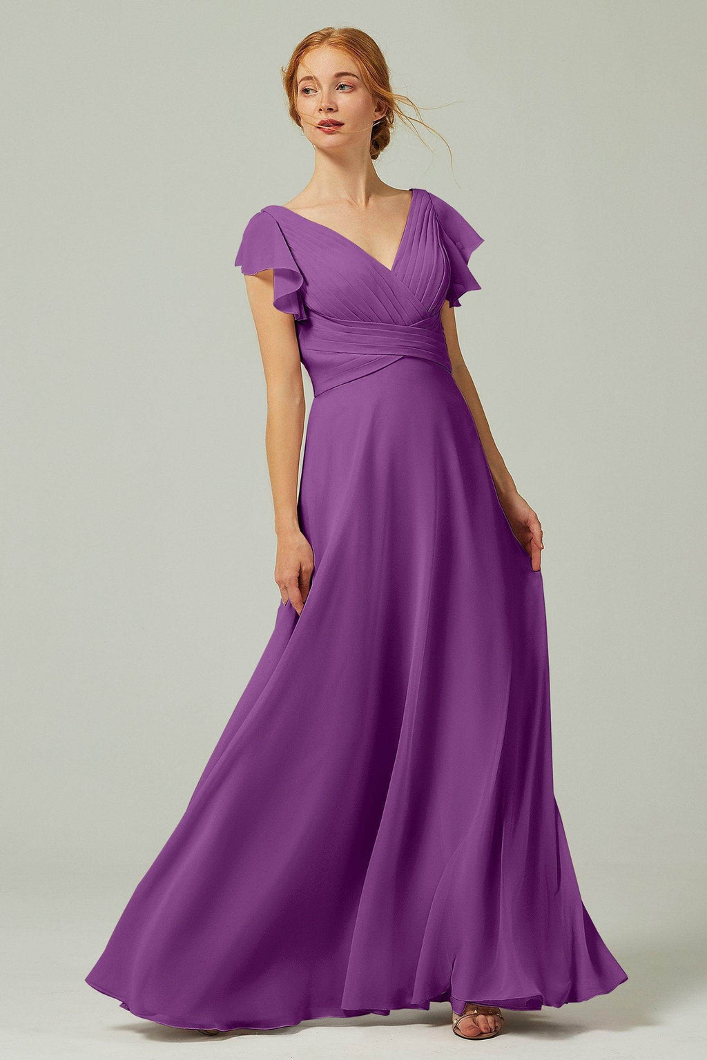 Elegant A Line Floor Length Chiffon Bridesmaid Dress Bridesmaid Dress