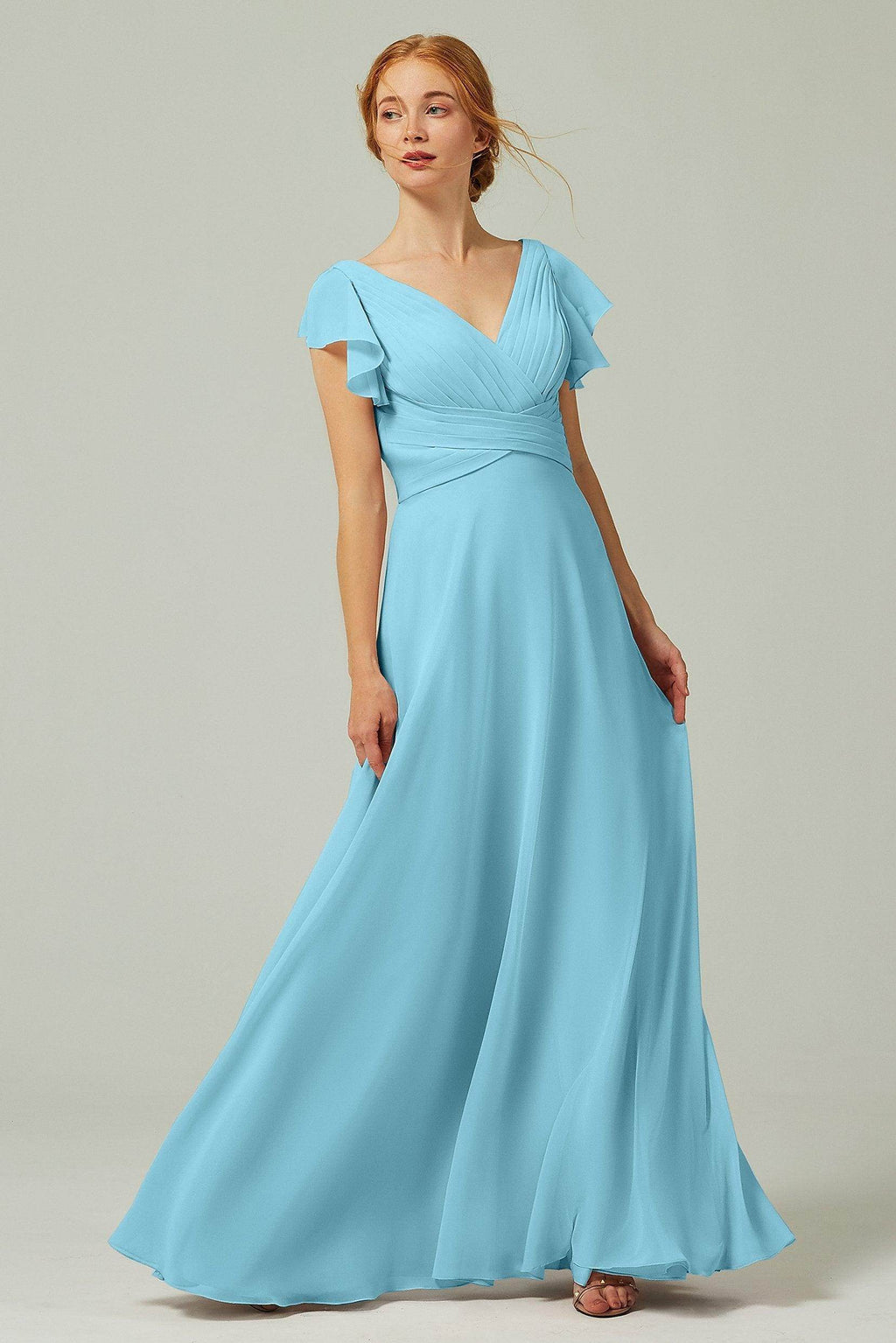 Elegant A Line Floor Length Chiffon Bridesmaid Dress Bridesmaid Dress