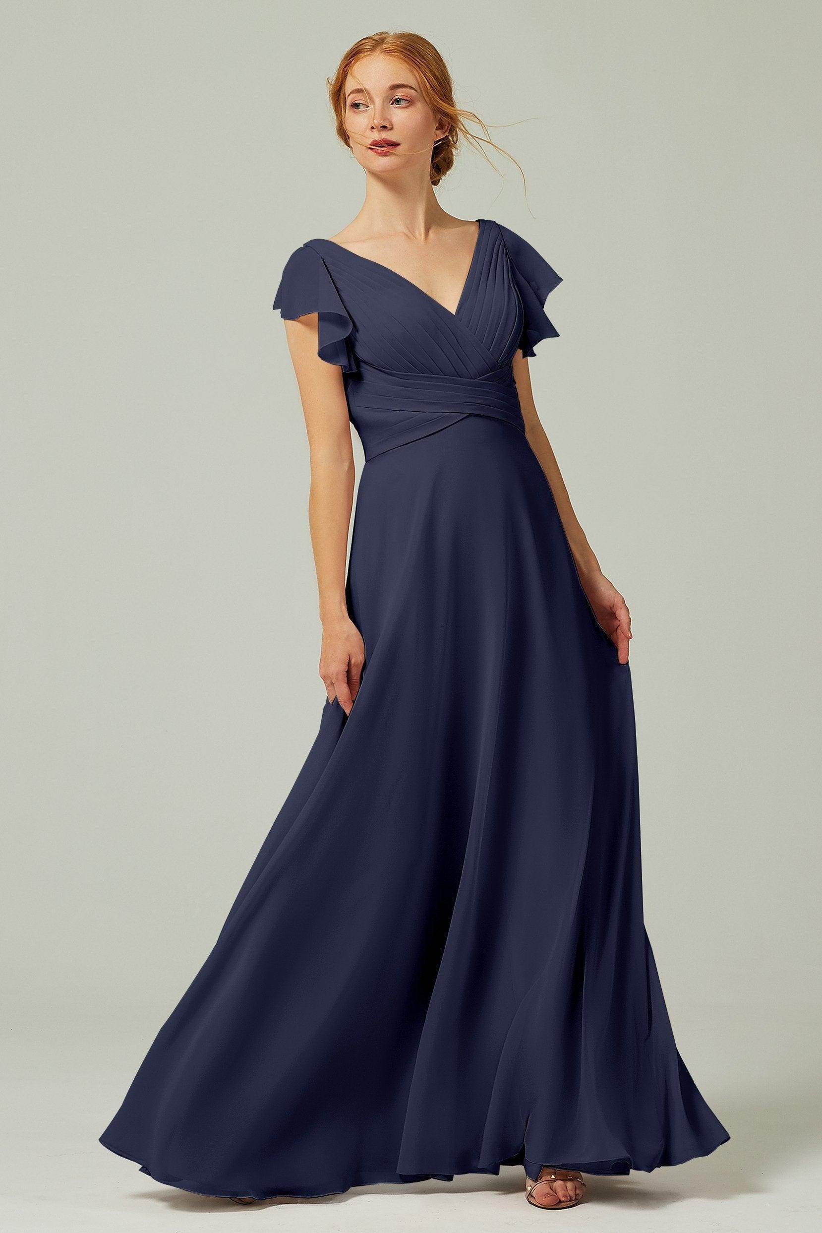 Elegant A Line Floor Length Chiffon Bridesmaid Dress Bridesmaid Dress