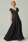 Elegant A Line Floor Length Chiffon Bridesmaid Dress Bridesmaid Dress