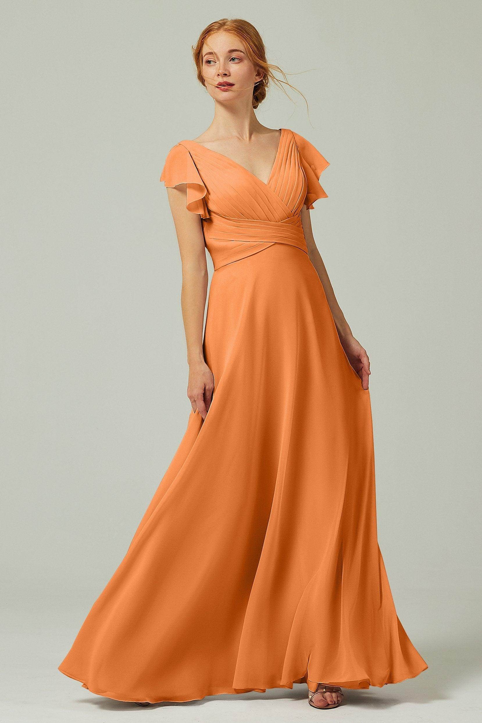 Elegant A Line Floor Length Chiffon Bridesmaid Dress Bridesmaid Dress