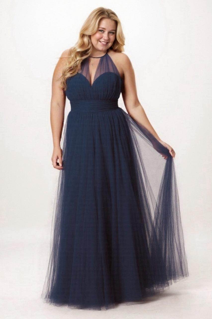 Elegant A Line Floor Length Tulle Bridesmaid Dress Bridesmaid Dress