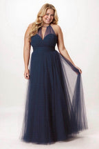 Elegant A Line Floor Length Tulle Bridesmaid Dress Bridesmaid Dress