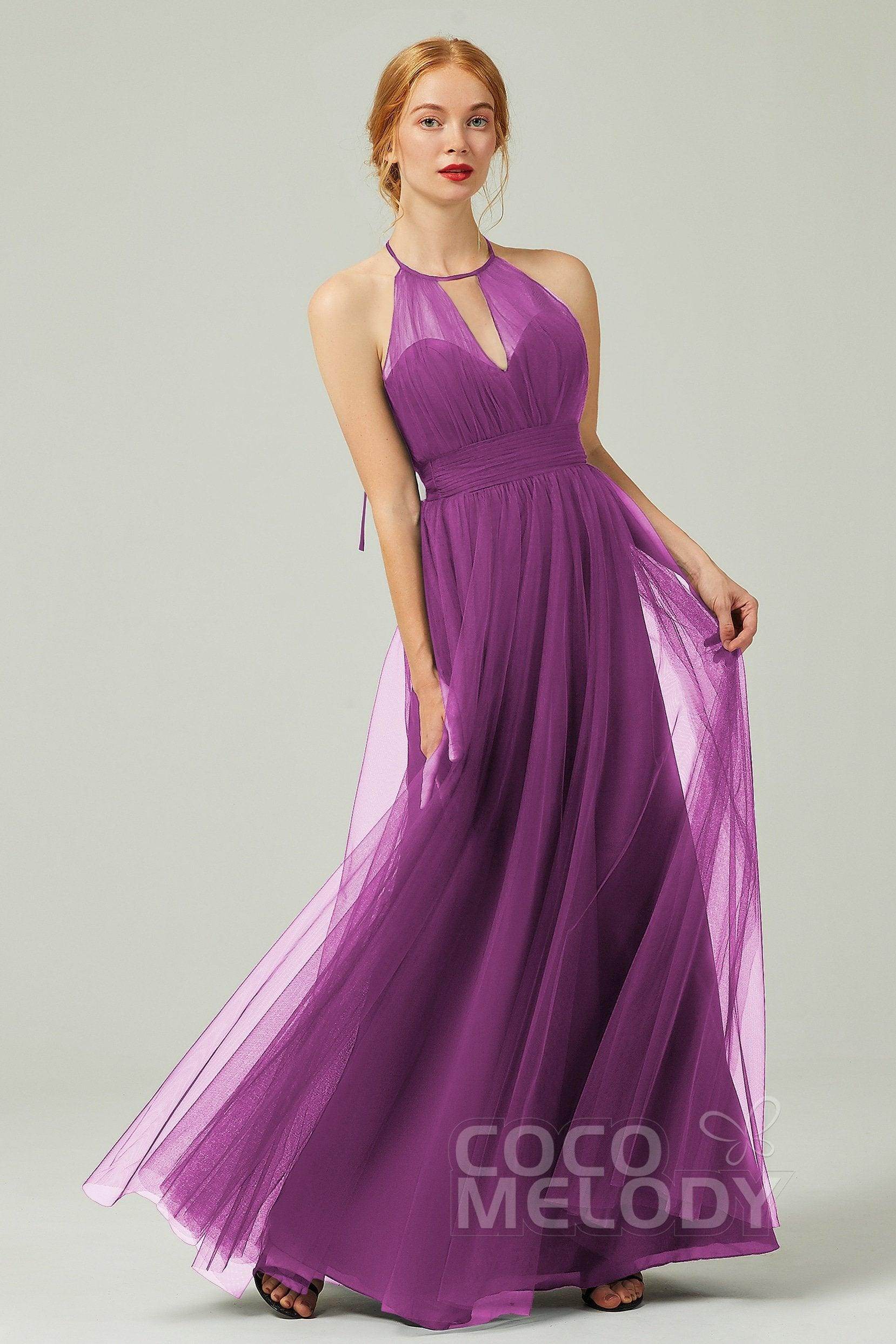 Elegant A Line Floor Length Tulle Bridesmaid Dress Bridesmaid Dress