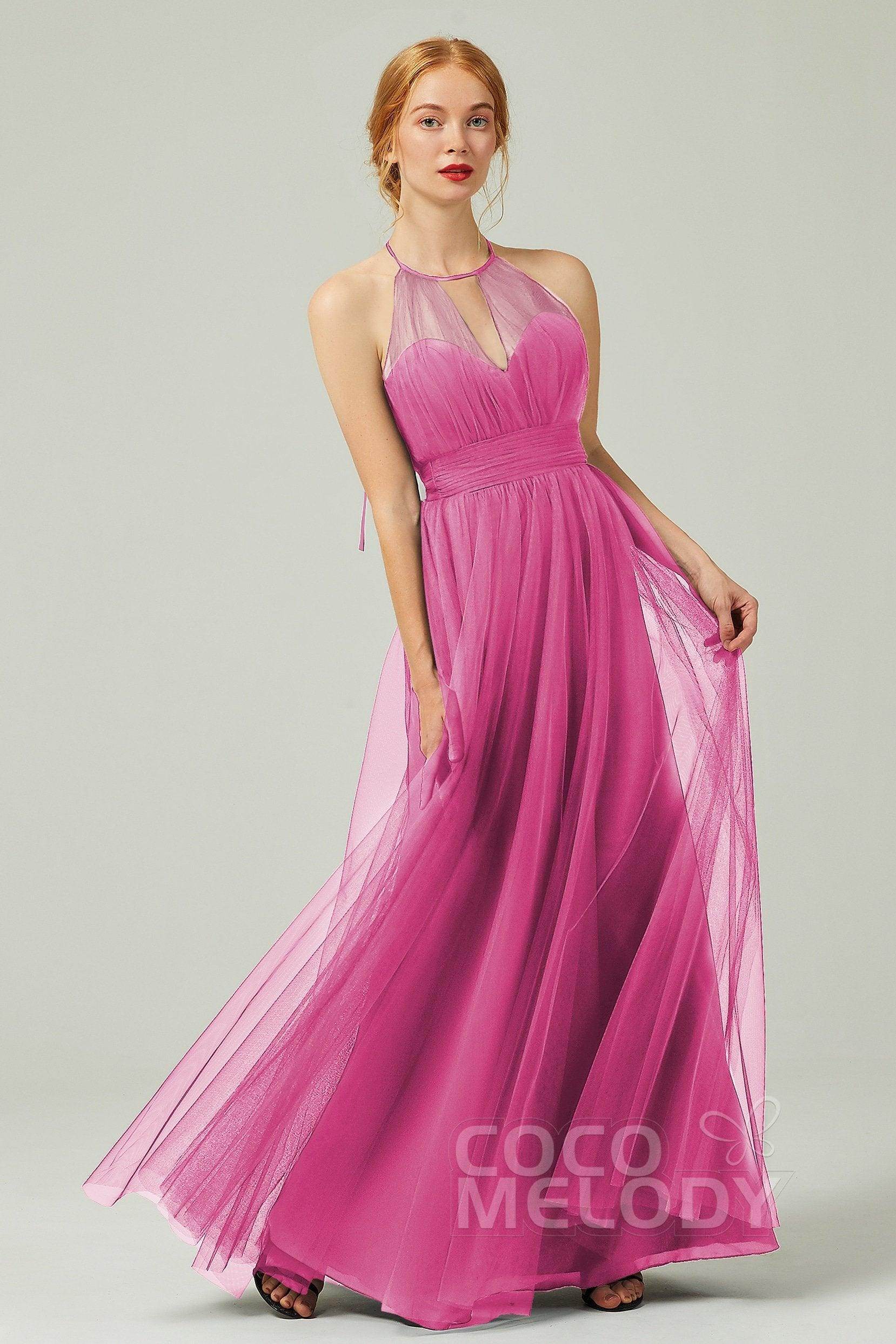 Elegant A Line Floor Length Tulle Bridesmaid Dress Bridesmaid Dress
