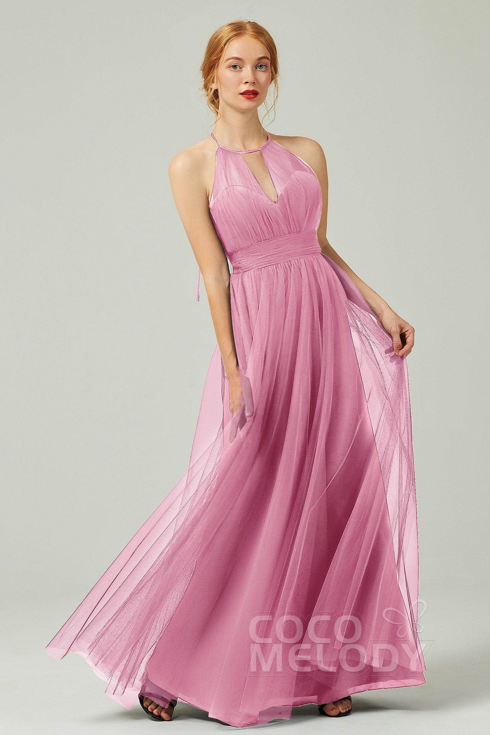 Elegant A Line Floor Length Tulle Bridesmaid Dress Bridesmaid Dress