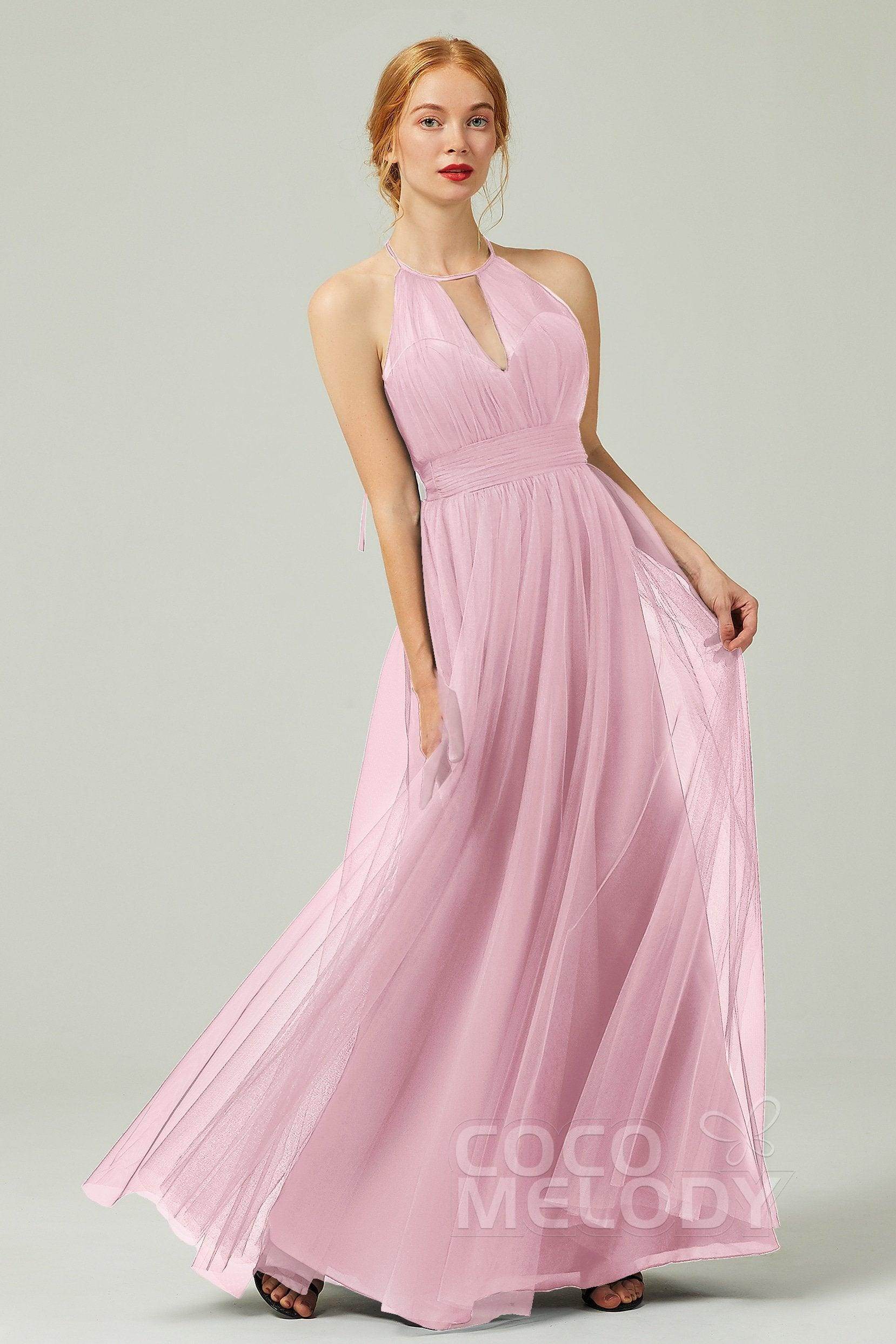 Elegant A Line Floor Length Tulle Bridesmaid Dress Bridesmaid Dress