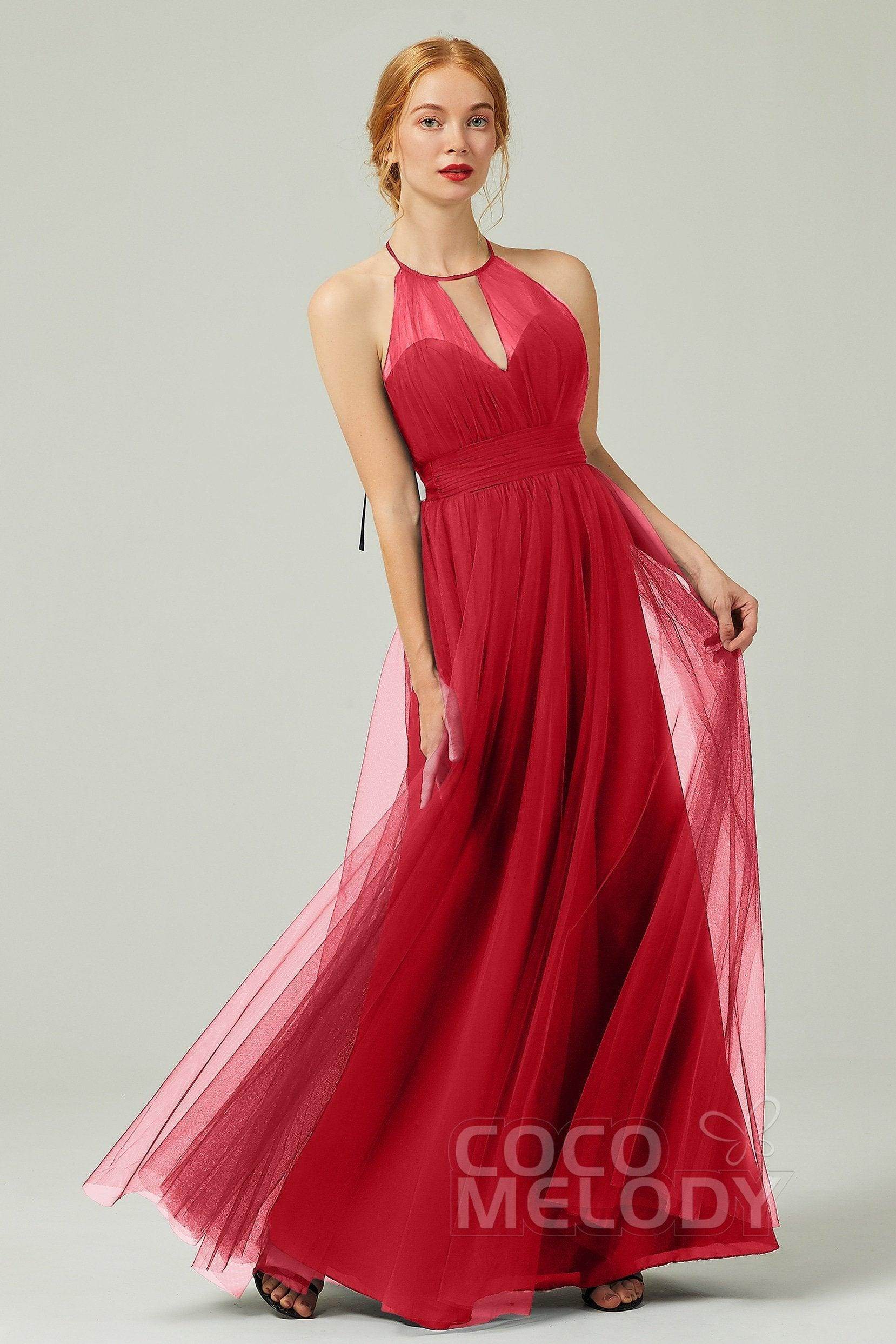 Elegant A Line Floor Length Tulle Bridesmaid Dress Bridesmaid Dress