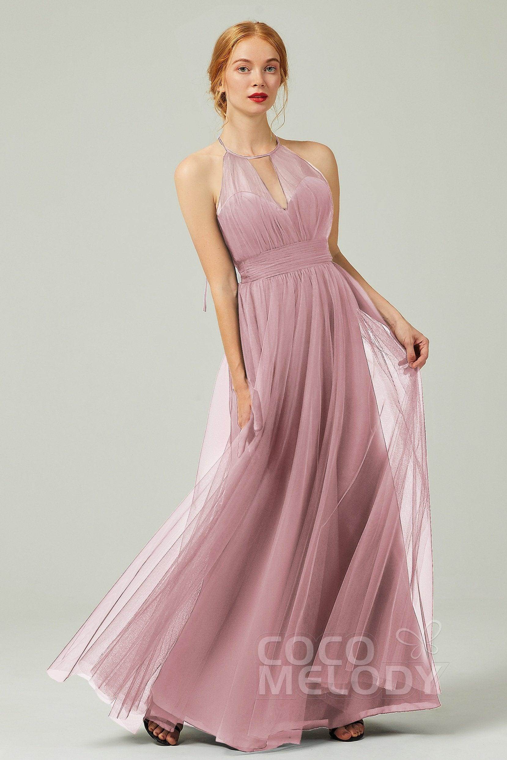 Elegant A Line Floor Length Tulle Bridesmaid Dress Bridesmaid Dress