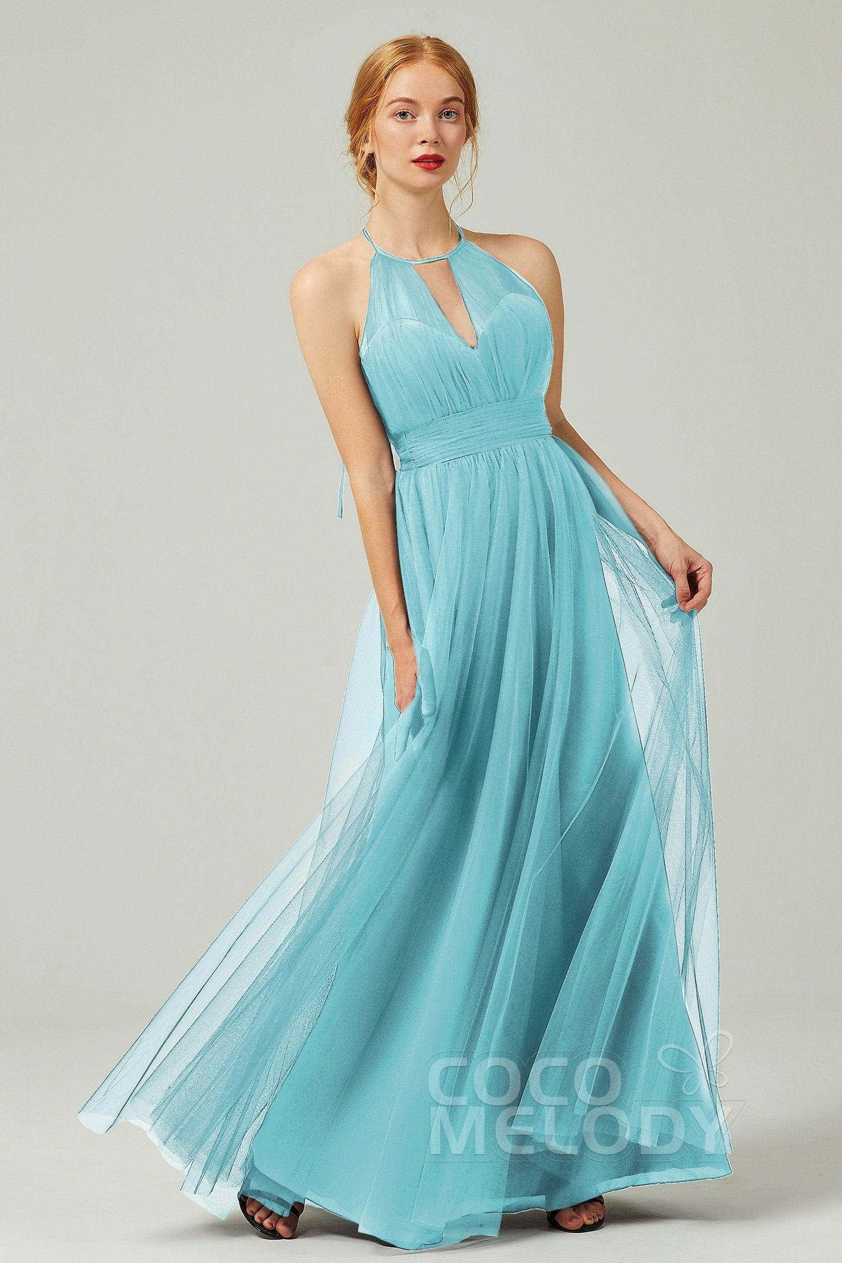 Elegant A Line Floor Length Tulle Bridesmaid Dress Bridesmaid Dress