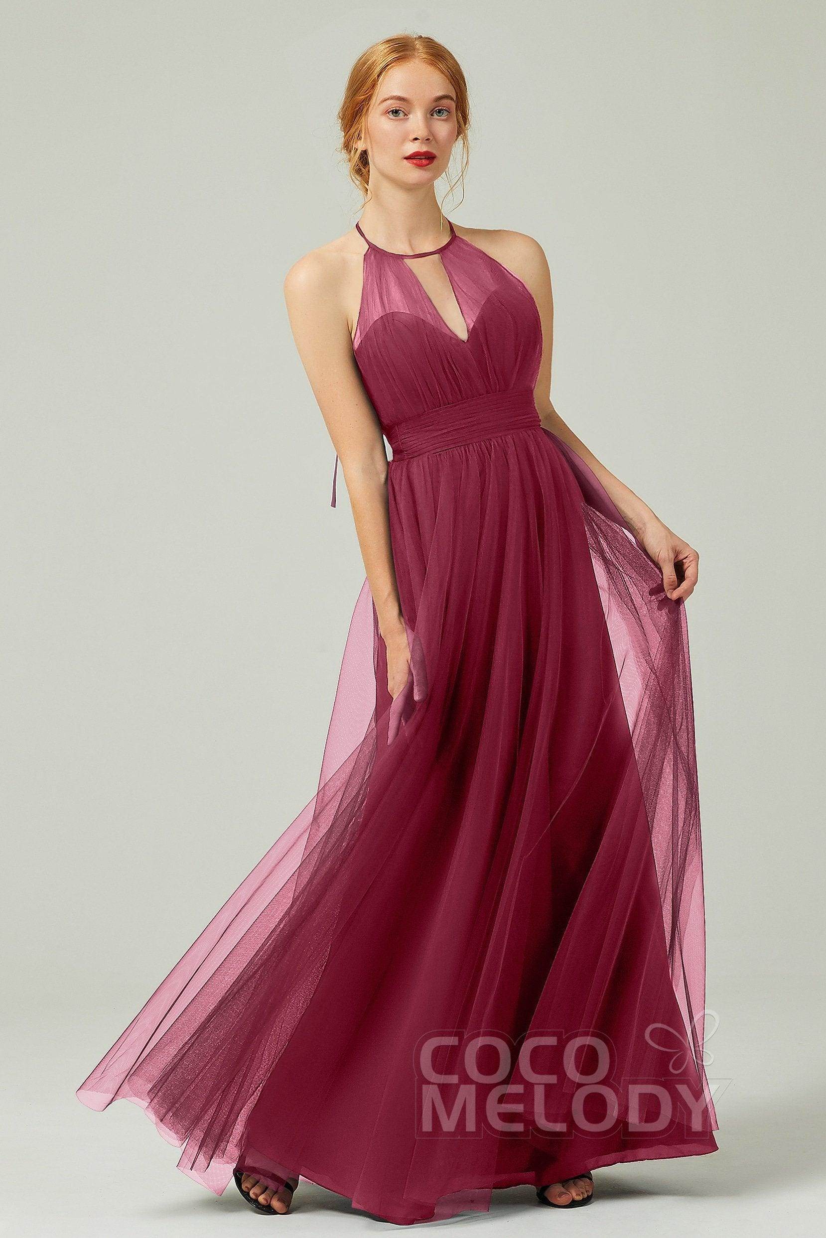 Elegant A Line Floor Length Tulle Bridesmaid Dress Bridesmaid Dress
