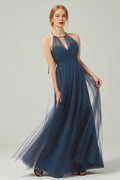 Elegant A Line Floor Length Tulle Bridesmaid Dress Bridesmaid Dress