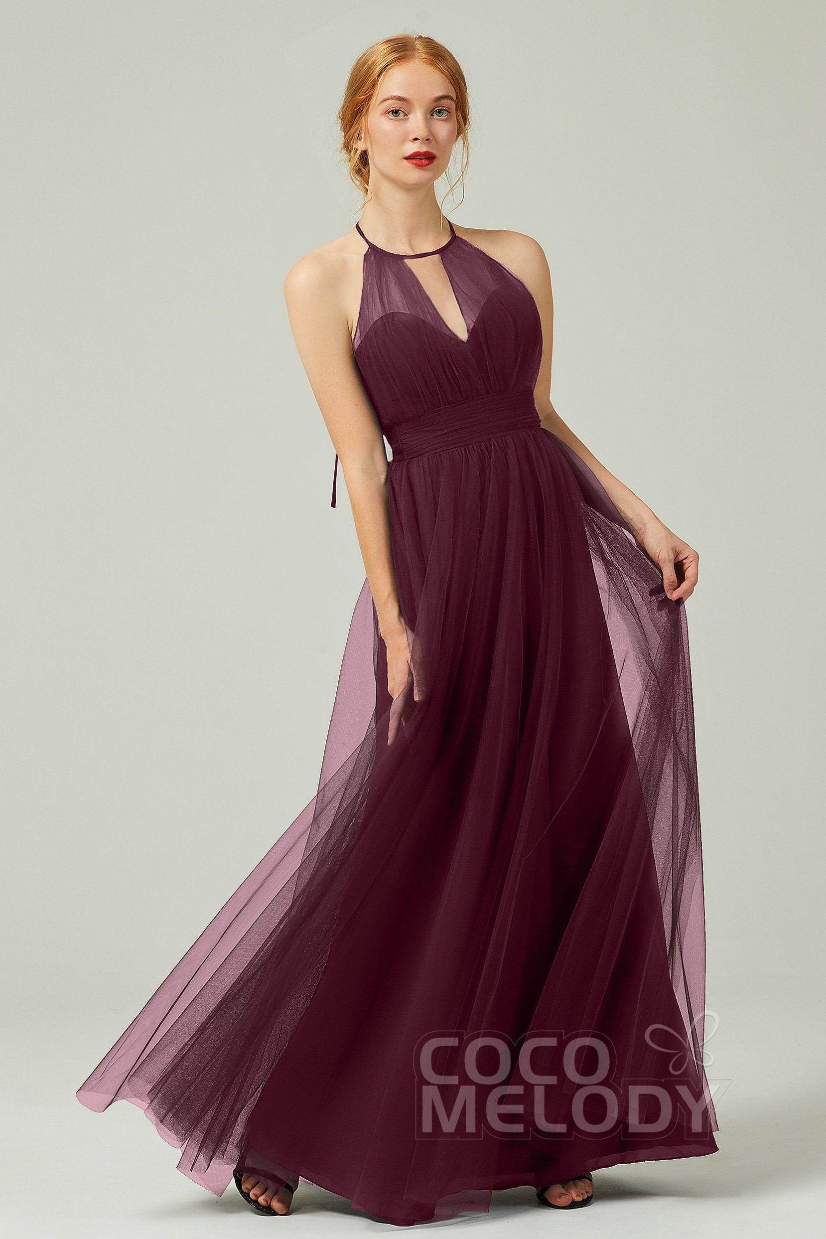 Elegant A Line Floor Length Tulle Bridesmaid Dress Bridesmaid Dress
