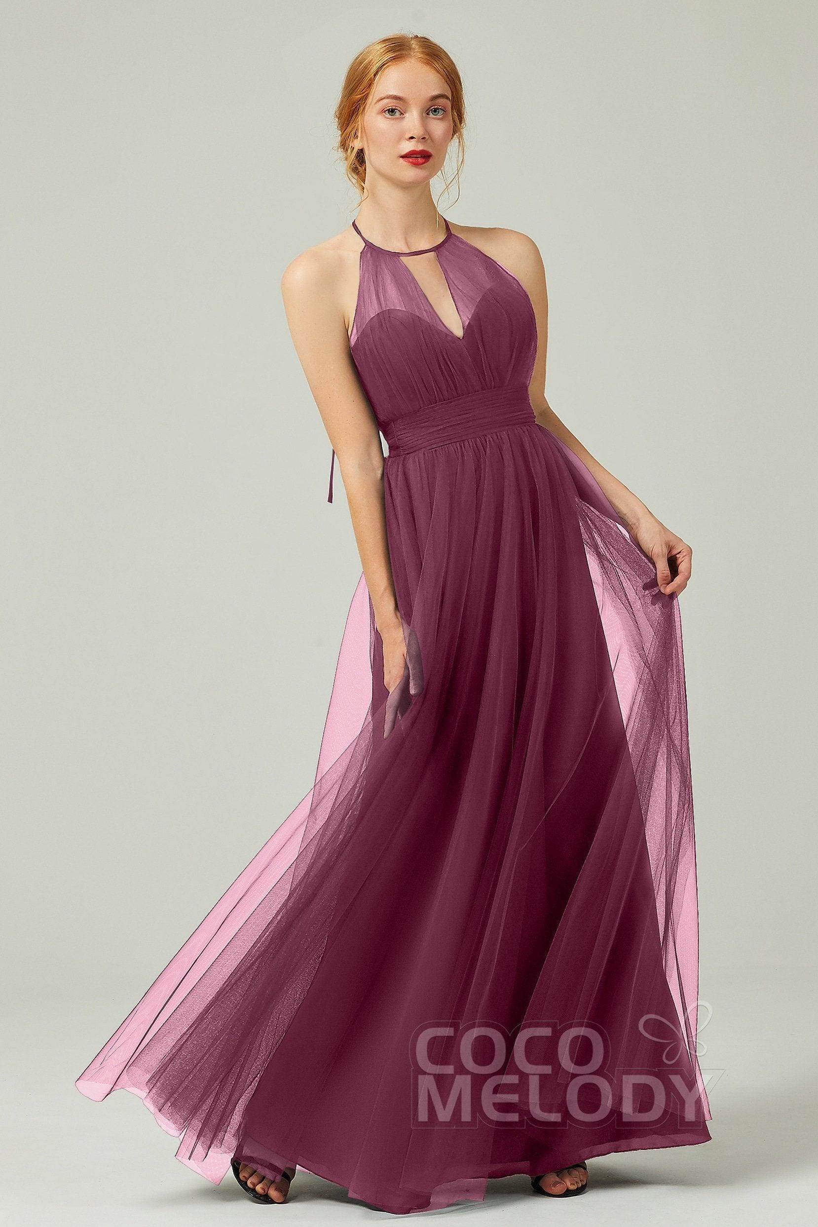 Elegant A Line Floor Length Tulle Bridesmaid Dress Bridesmaid Dress