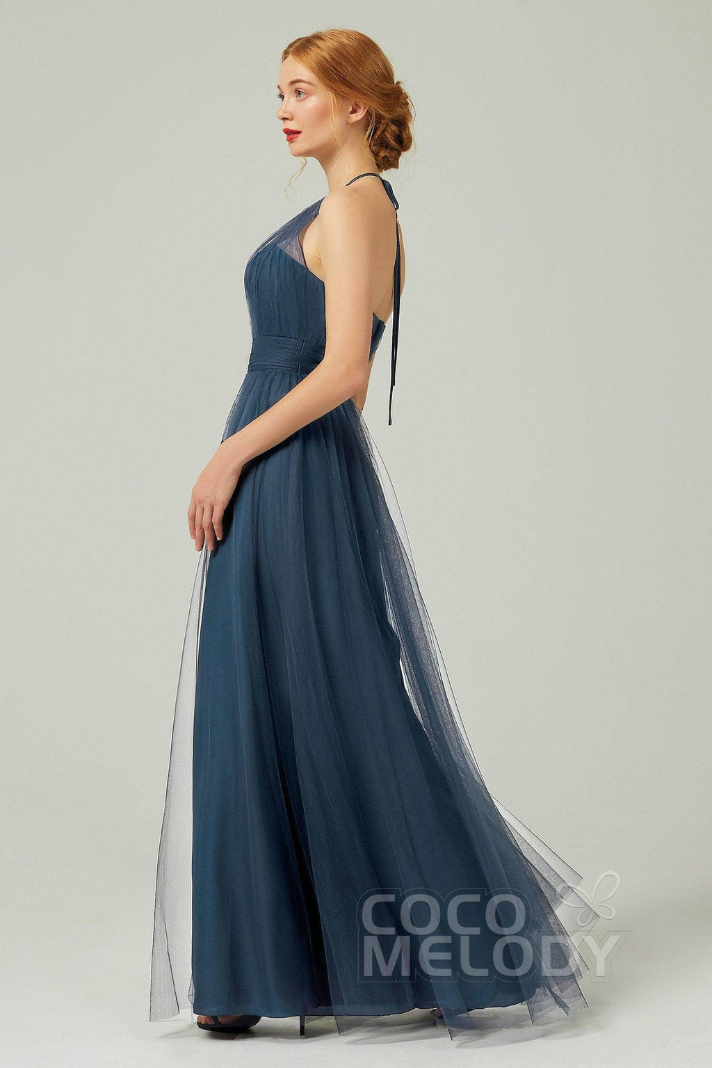Elegant A Line Floor Length Tulle Bridesmaid Dress Bridesmaid Dress