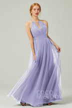 Elegant A Line Floor Length Tulle Bridesmaid Dress Bridesmaid Dress