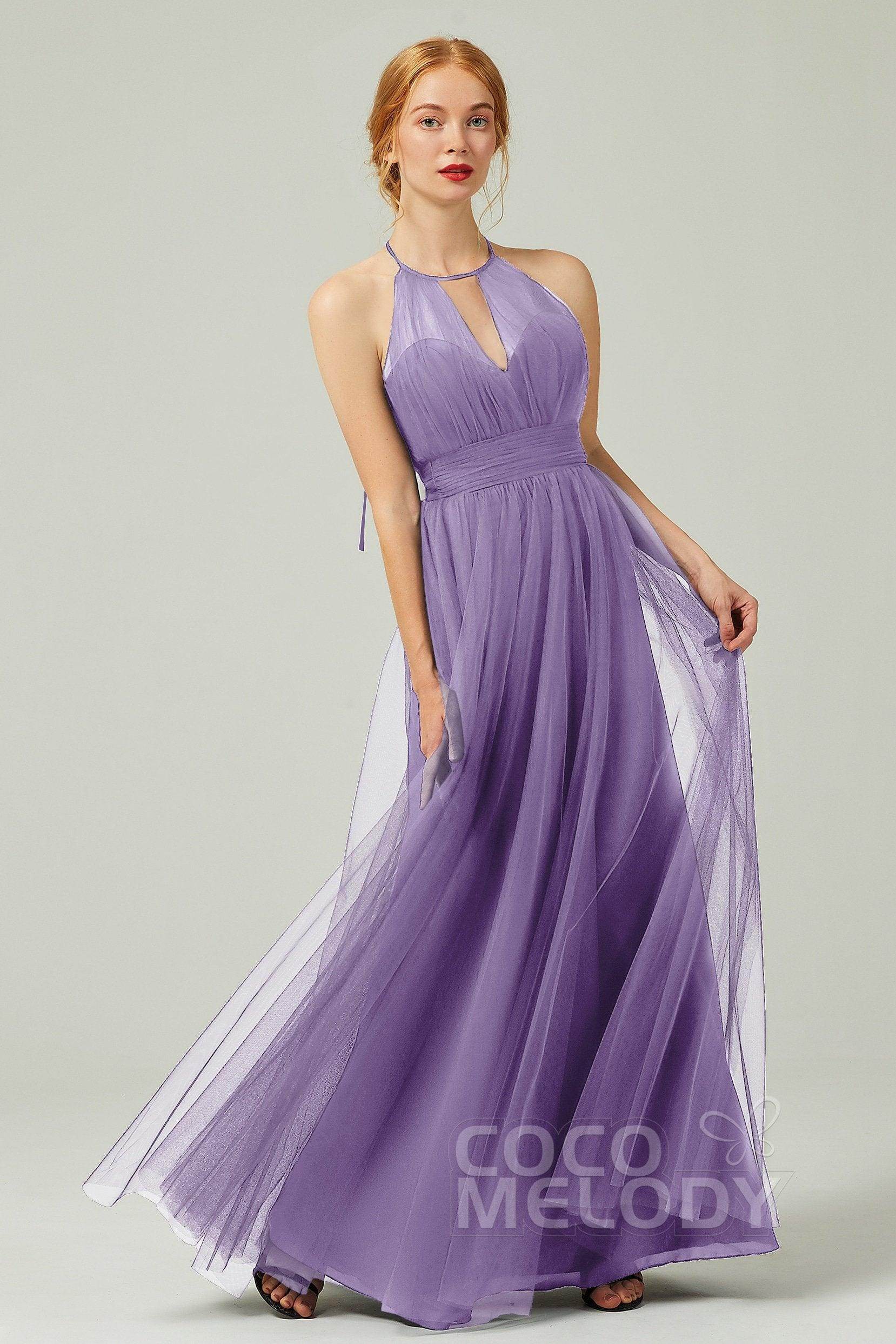 Elegant A Line Floor Length Tulle Bridesmaid Dress Bridesmaid Dress