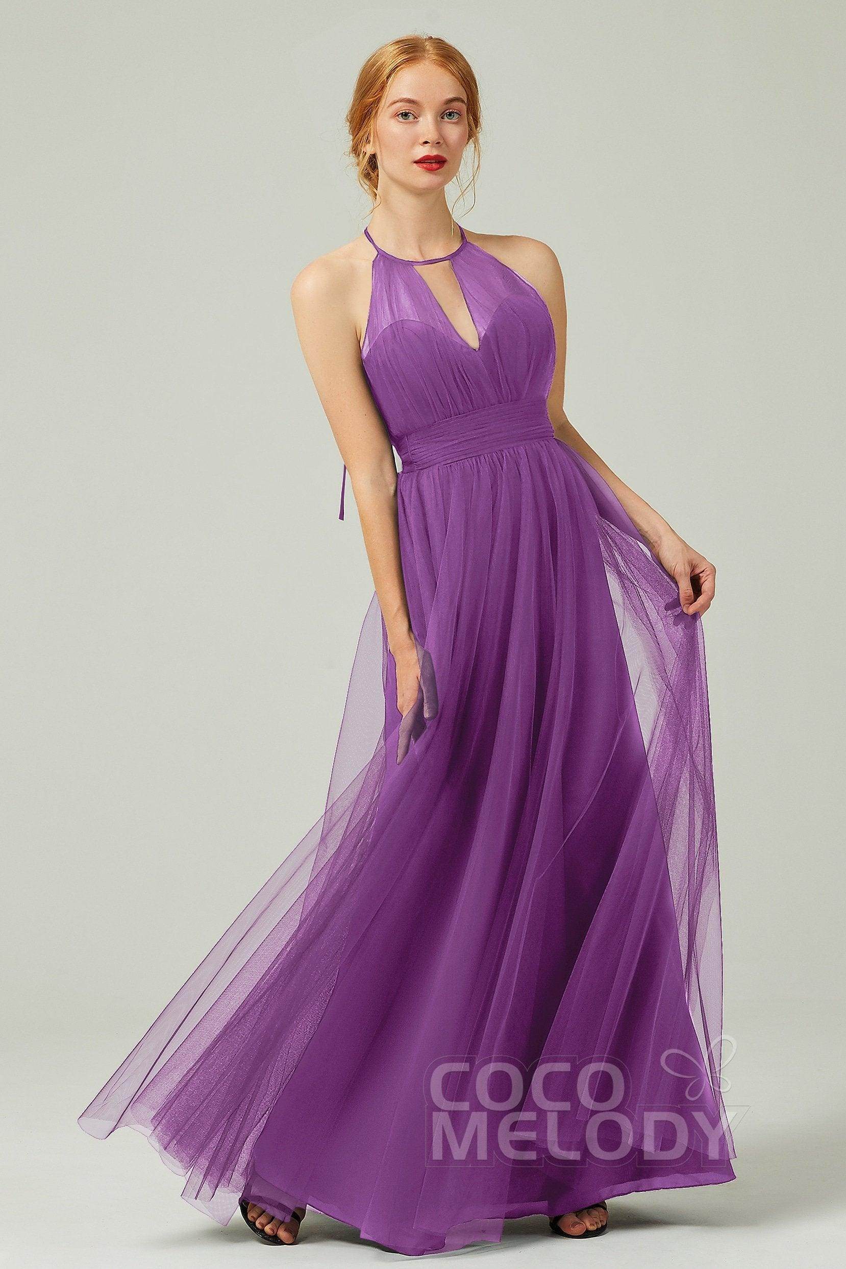 Elegant A Line Floor Length Tulle Bridesmaid Dress Bridesmaid Dress