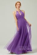 Elegant A Line Floor Length Tulle Bridesmaid Dress Bridesmaid Dress