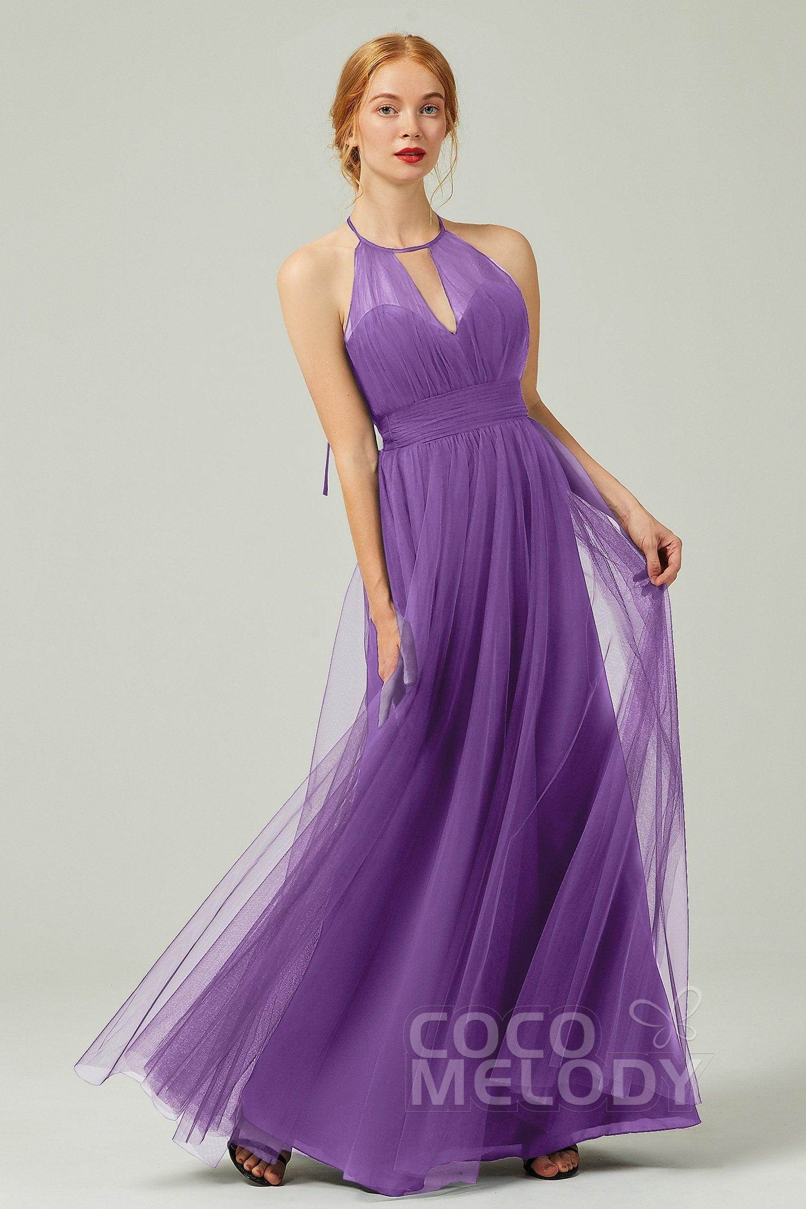 Elegant A Line Floor Length Tulle Bridesmaid Dress Bridesmaid Dress