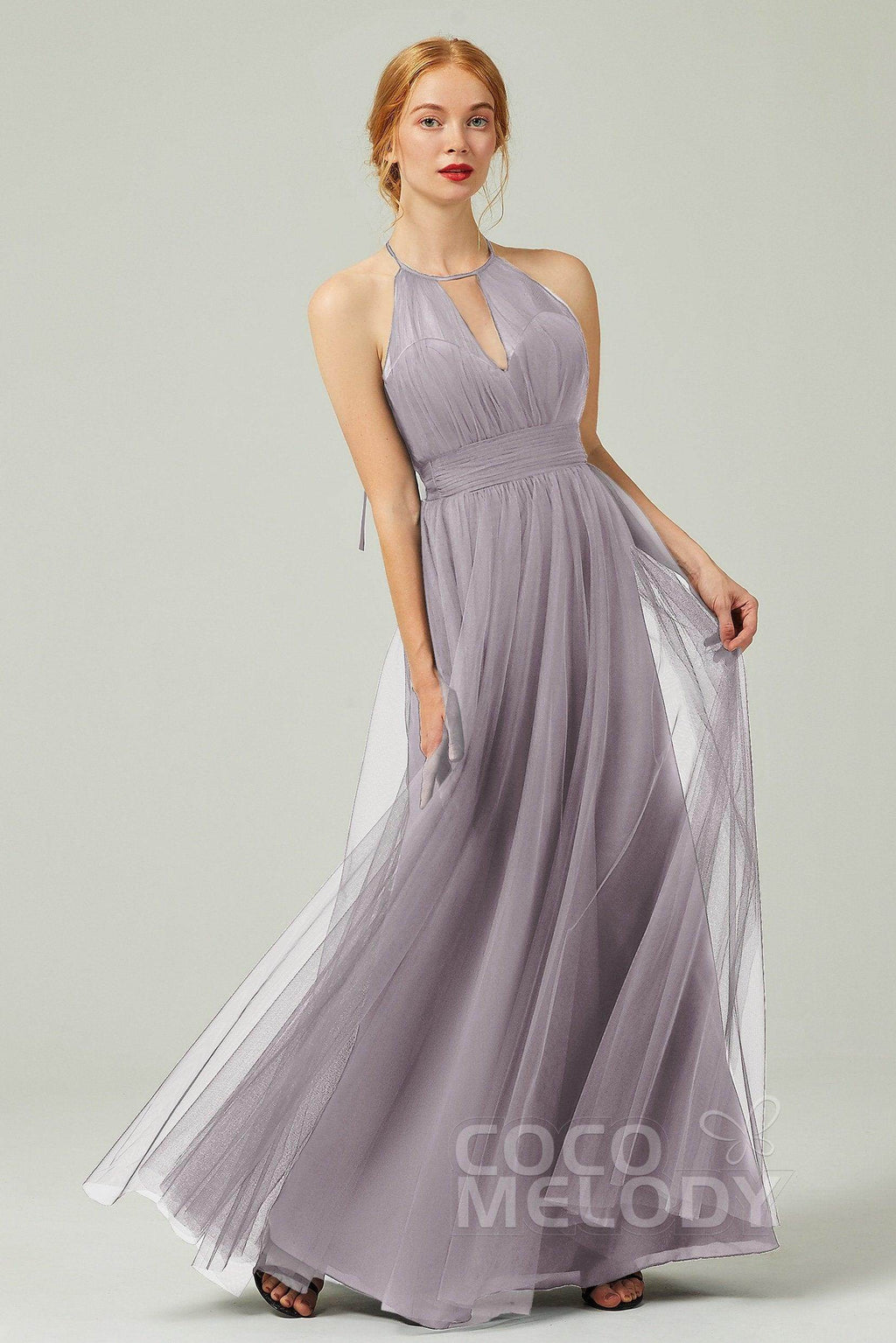 Elegant A Line Floor Length Tulle Bridesmaid Dress Bridesmaid Dress