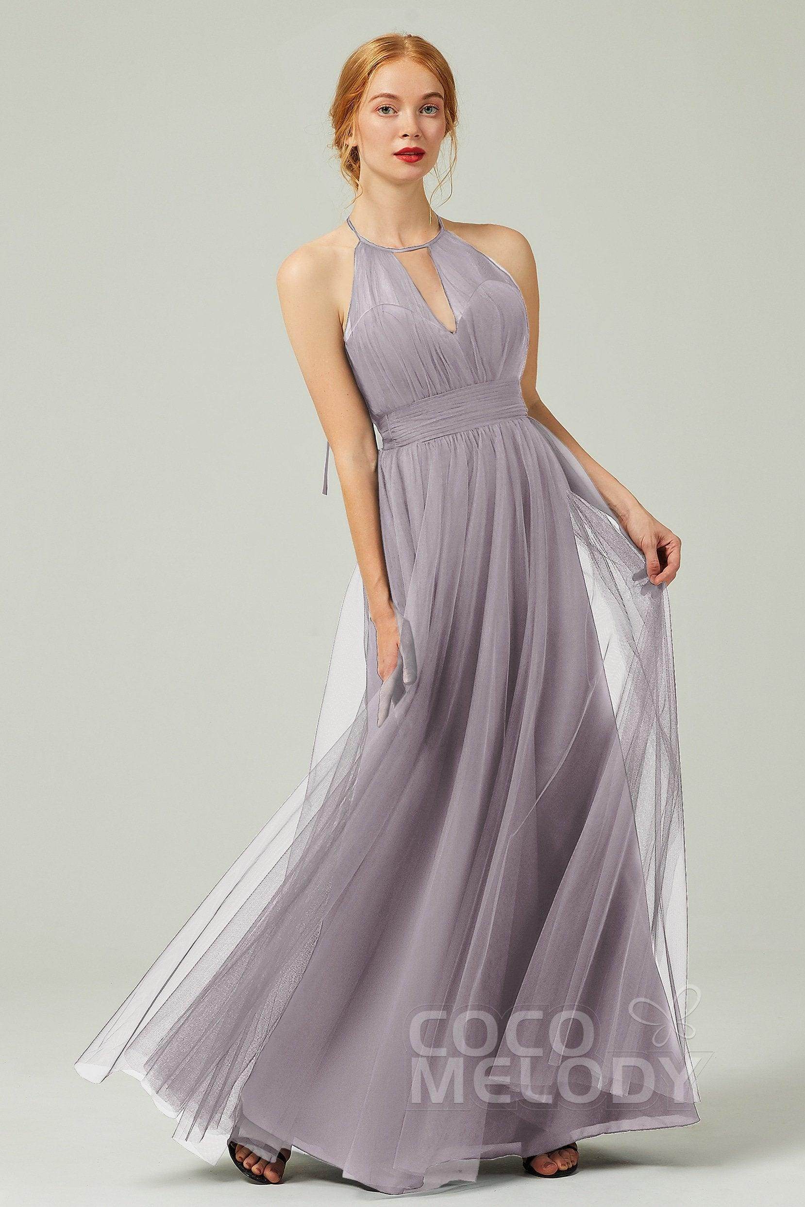 Elegant A Line Floor Length Tulle Bridesmaid Dress Bridesmaid Dress