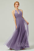Elegant A Line Floor Length Tulle Bridesmaid Dress Bridesmaid Dress