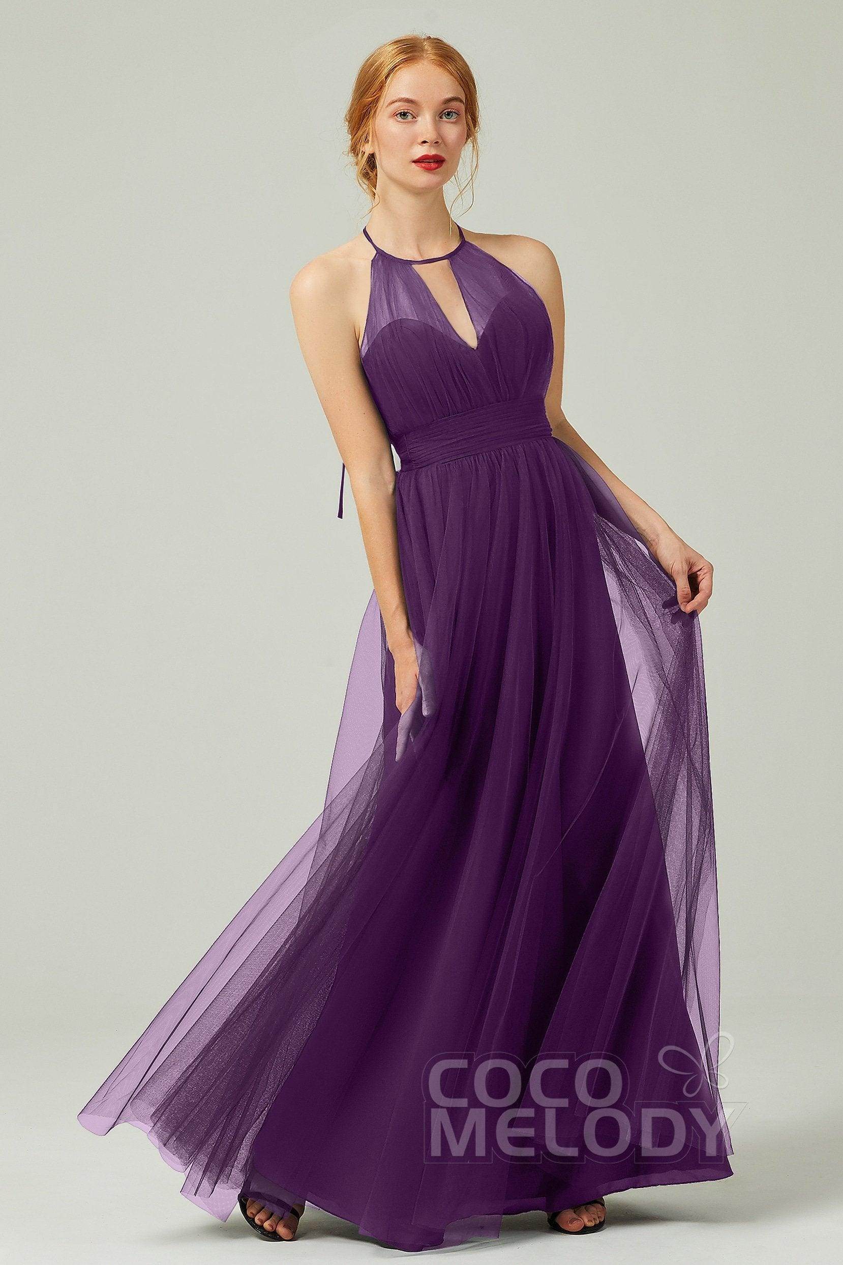Elegant A Line Floor Length Tulle Bridesmaid Dress Bridesmaid Dress