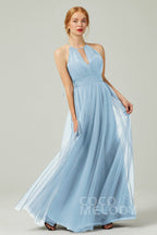 Elegant A Line Floor Length Tulle Bridesmaid Dress Bridesmaid Dress