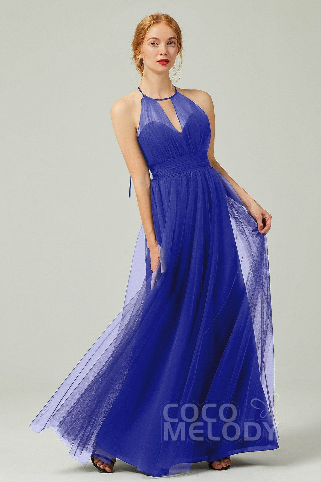 Elegant A Line Floor Length Tulle Bridesmaid Dress Bridesmaid Dress