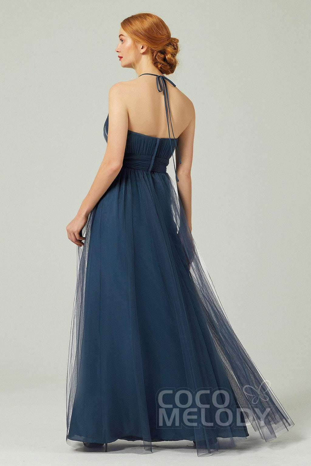 Elegant A Line Floor Length Tulle Bridesmaid Dress Bridesmaid Dress