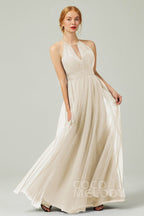 Elegant A Line Floor Length Tulle Bridesmaid Dress Bridesmaid Dress